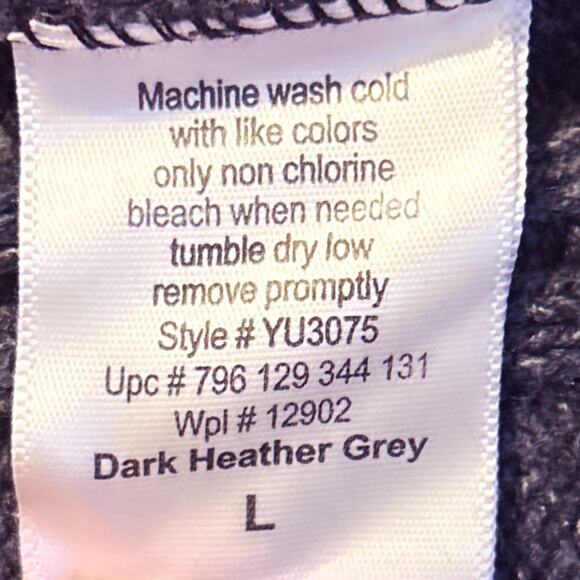 U.S. Polo Men’s Crew Neck Cotton Ribbed Sweater Heather Gray Size Large - Picture 7 of 7